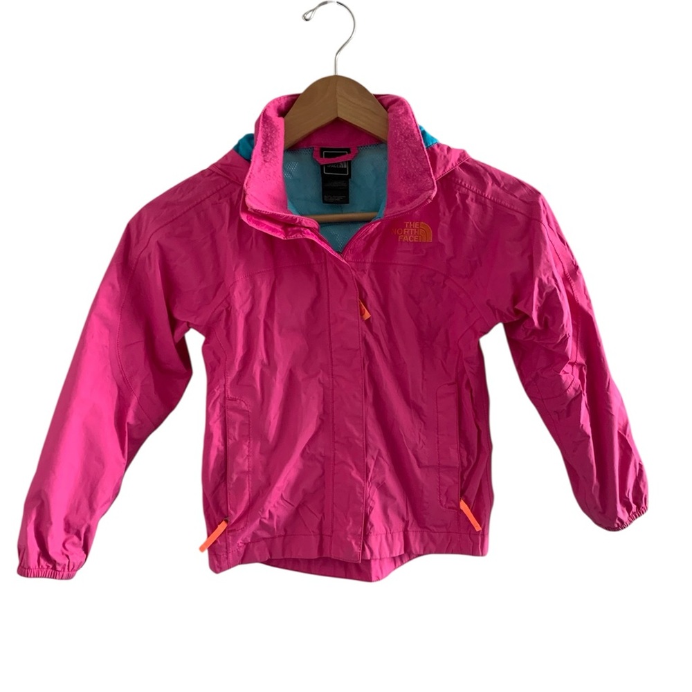 The North Face Pink Raincoat Lightweight Water-Resistant with Packable Hood
